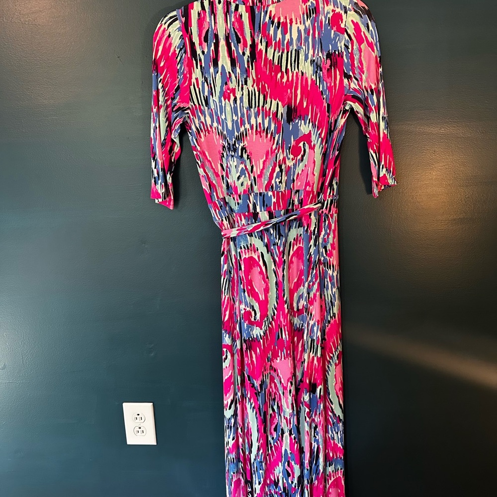 Vibrant Pink Patterned Dress